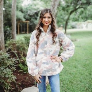 Denver Pink Camo Pullover - NEW